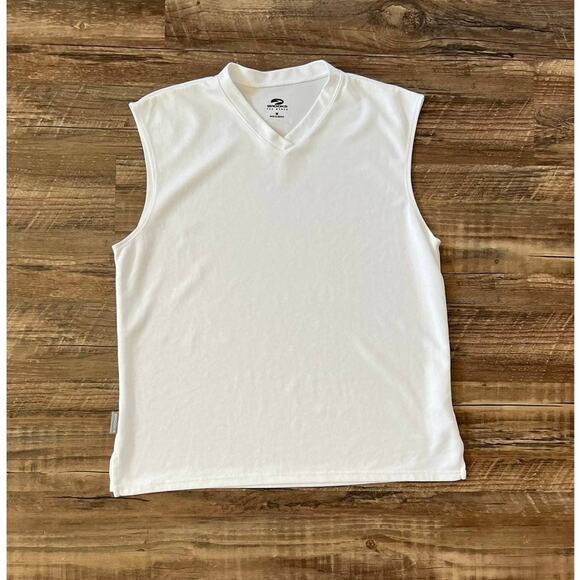Brooks Women's White Athletic Running Sleeveless Vneck Breathable Tank-sz M - Picture 2 of 8